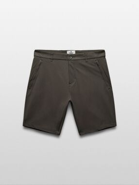 Premium Stretch Warp Knit Coach's Standard Short 9" - Charcoal/Cobalt - New